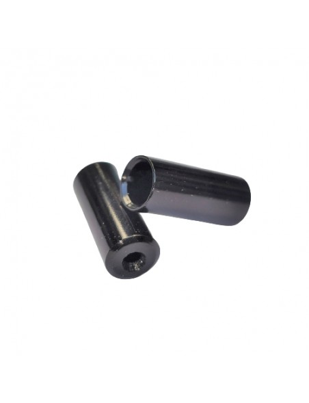Terminal torneado Sunrace aluminio 5mm (50u) negro